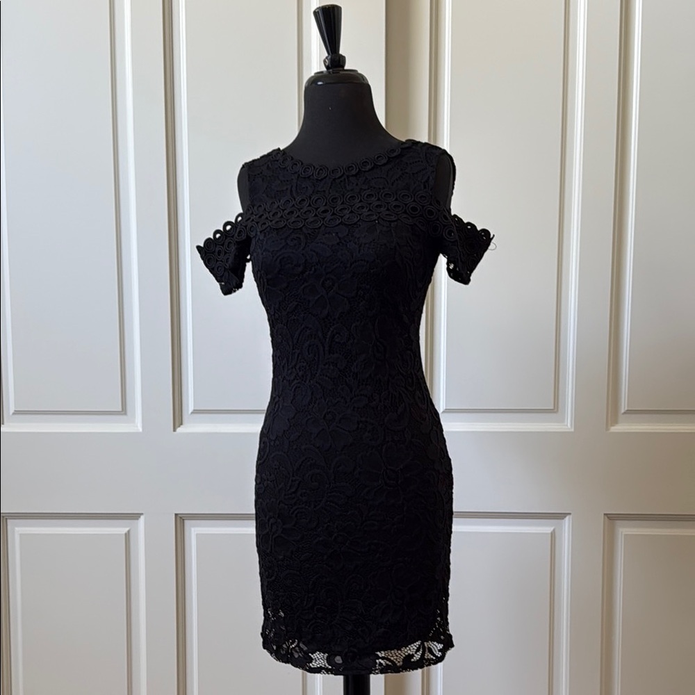 Ambiance Black Lace Mini Dress